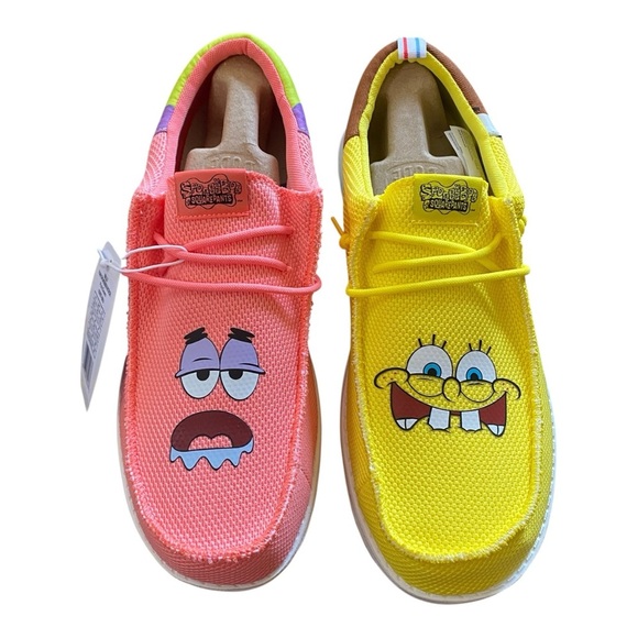 Hey DUDE WALLY Funk SpongeBob Patrick Slip On Shoes Loafers Men’s Size 13 NEW - Picture 7 of 8